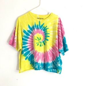 Chemistry Tie Dye Plus Size Cropped Top